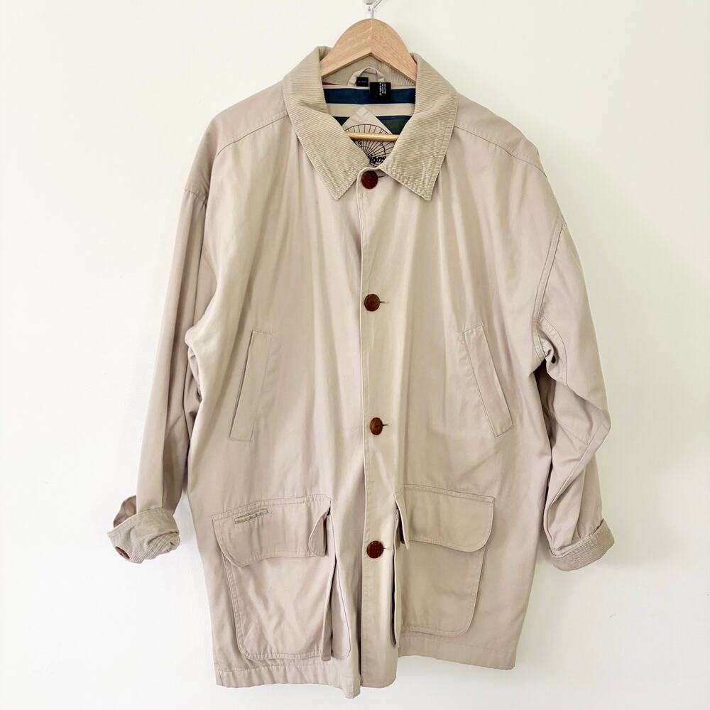 Vintage Barn Jacket Khaki Mens Large Chore Coat